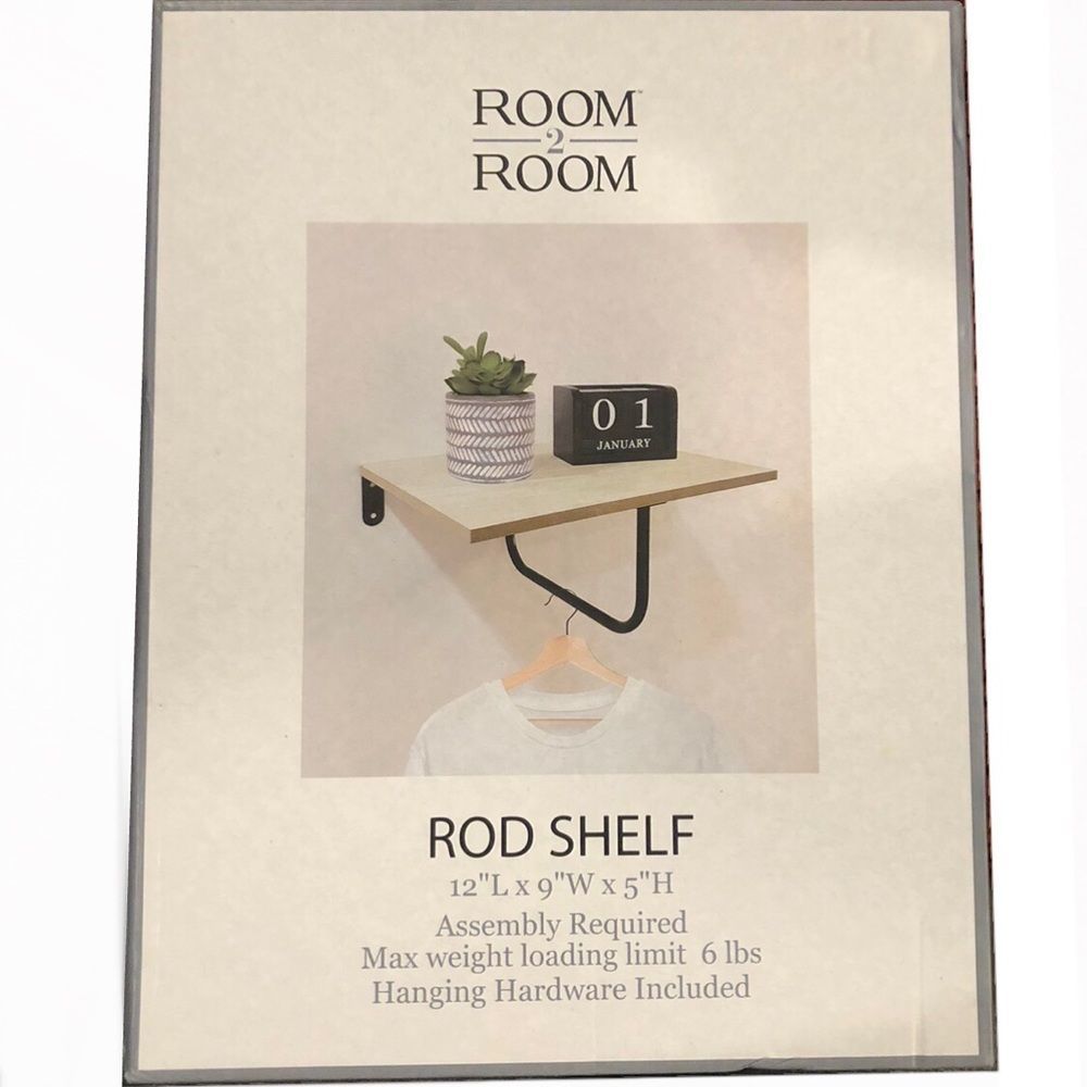 Shelf with Hanging Rod - Picture 2 of 3